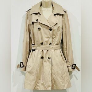 London Fog Beige Double-Breasted Water Resistant Trench Coat
